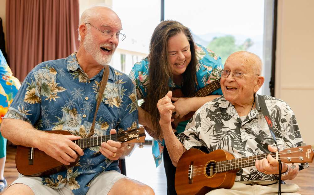 Seniors playing music